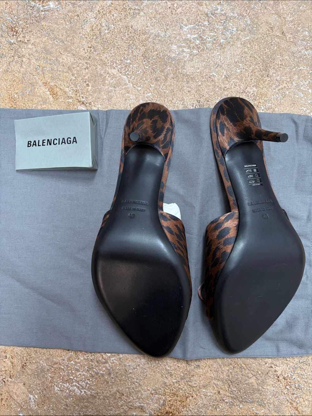 Balenciaga Knife Bow Sandal in Leopard Silver 40 - Picture 6 of 8